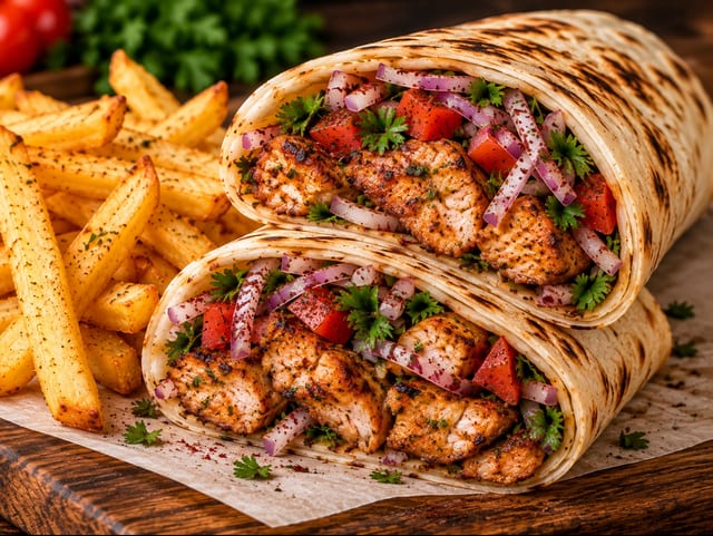 CHICKEN SHISH KEBAB WRAP.