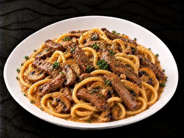 STEAK MARSALA LINGUINE.