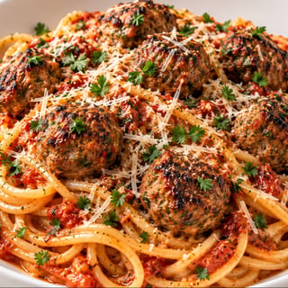 LAMB MEATBALL SPAGHETTI