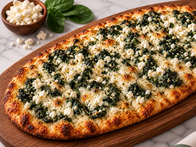 SPINACH FETA FLATBREAD.