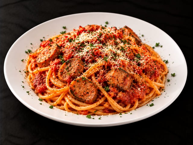 SPAGHETTI SAUSAGE.