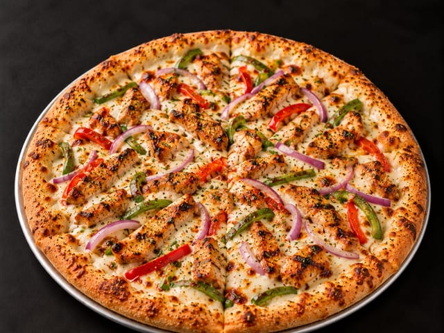 CRISPY CHICKEN BACON RANCH PIZZA.