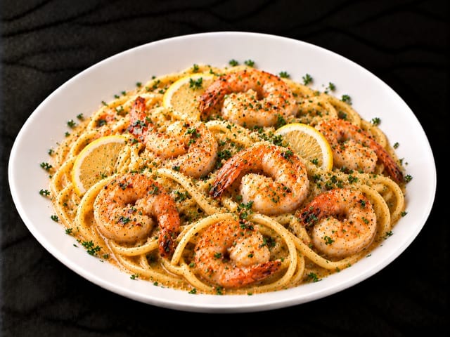 SHRIMP SCAMPI LINGUINE.