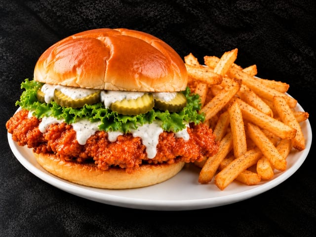 BUFFALO CHICKEN SANDWICH.