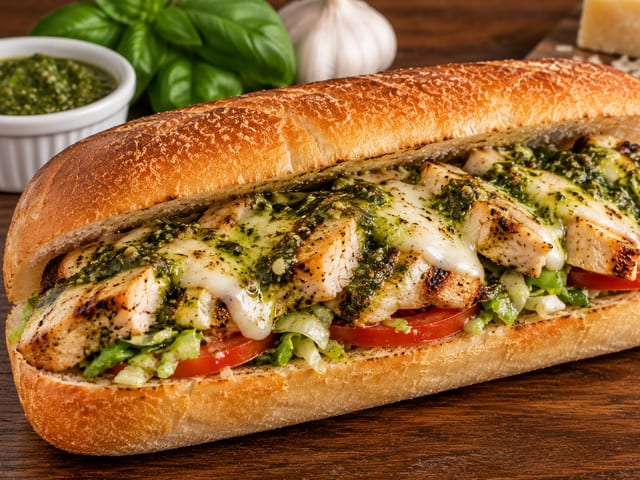 PESTO CHICKEN HOAGIE.